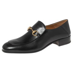 Gucci - Mocassins à rabat Brixton en cuir noir, taille 43