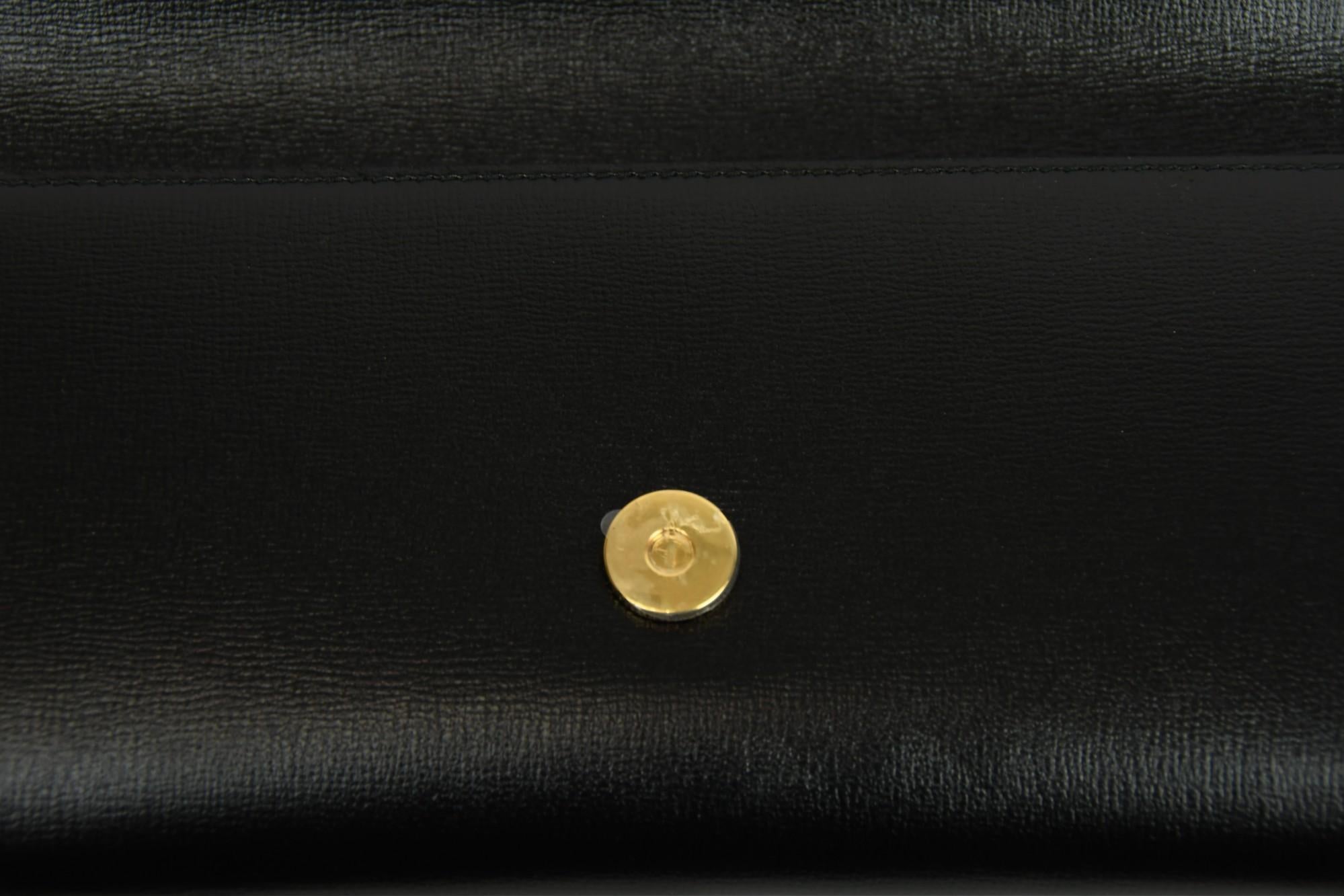 Gucci Clutch Broadway GG in pelle nera in vendita 2