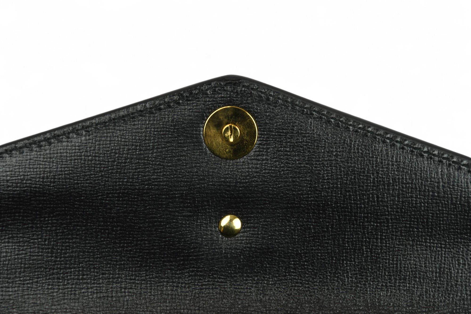 Gucci Clutch Broadway GG in pelle nera in vendita 3