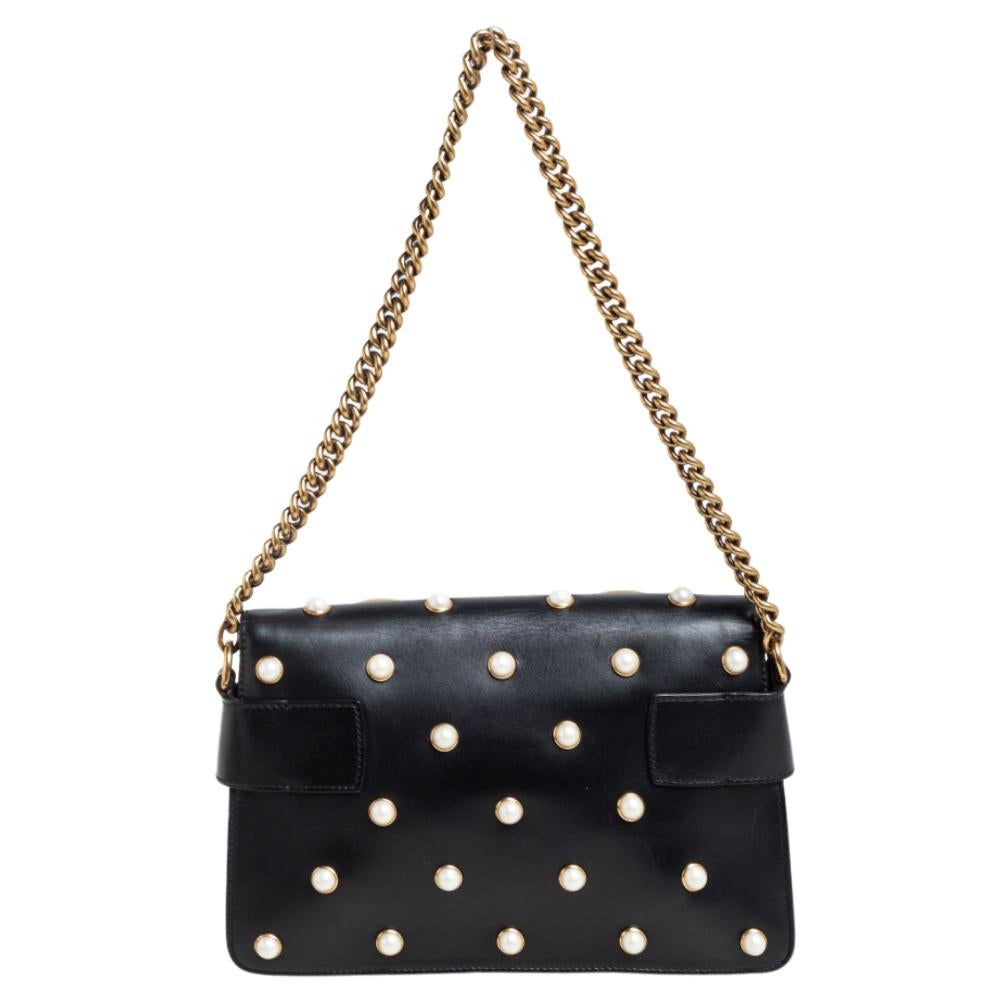 Gucci black bee bag hotsell