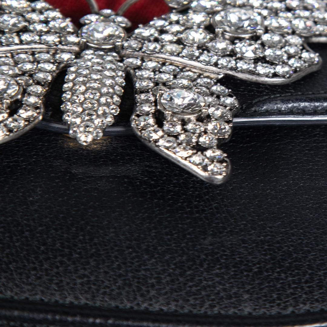 Gucci Black Leather Butterfly Linea Totem Bag 1