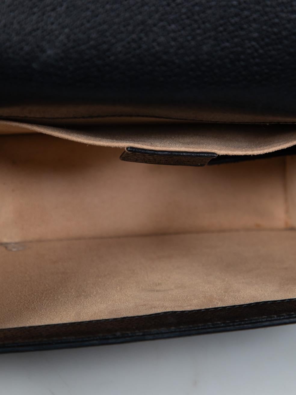 Gucci Black Leather Butterfly Linea Totem Bag 2