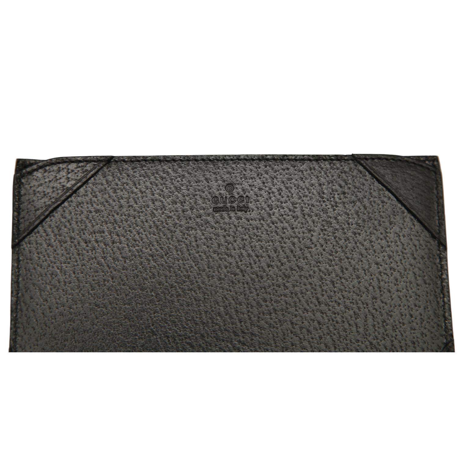 GUCCI Black Leather Card Holder Bills Slots Documents NIB In New Condition In Hollywood, FL