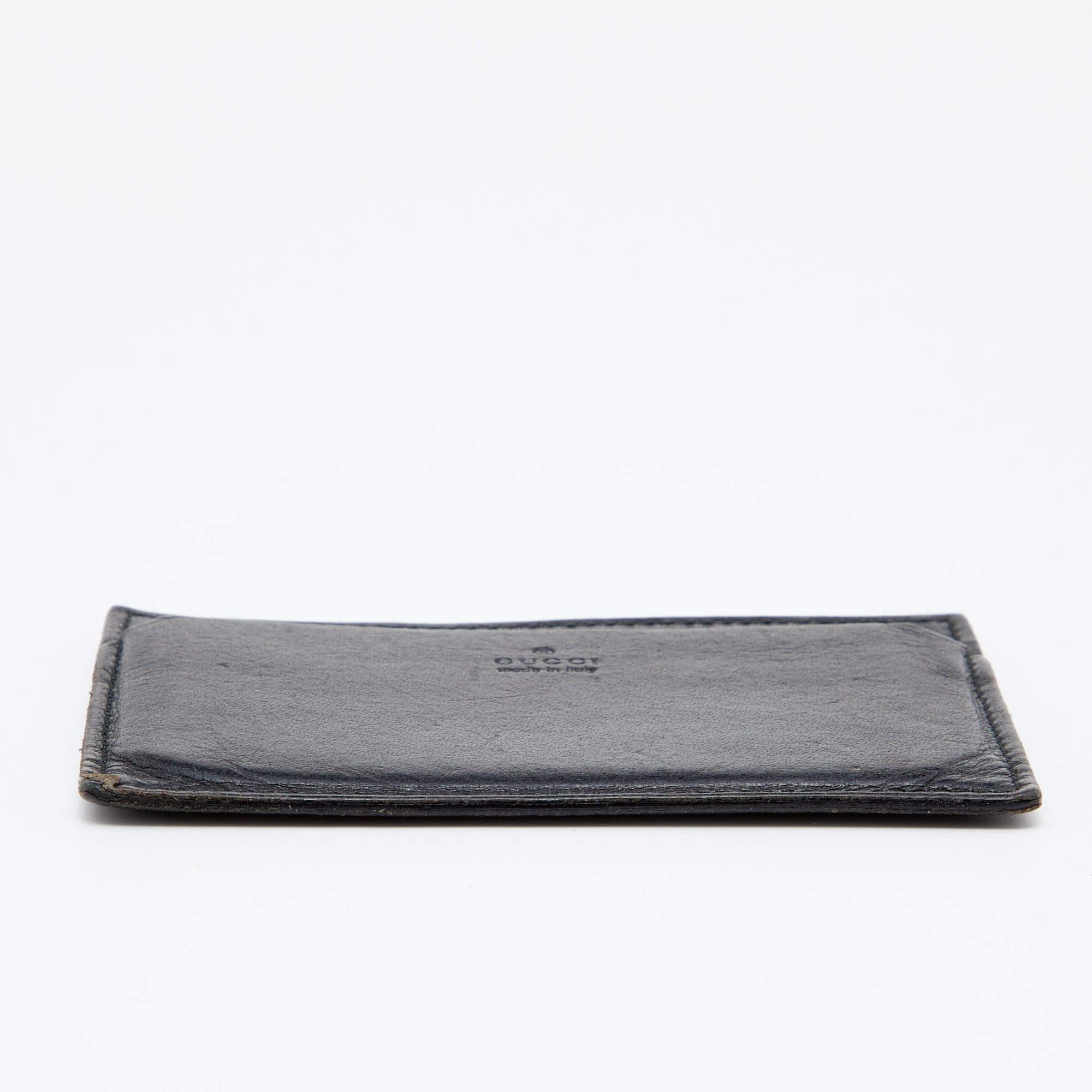 Gucci Black Leather Card Holder 2