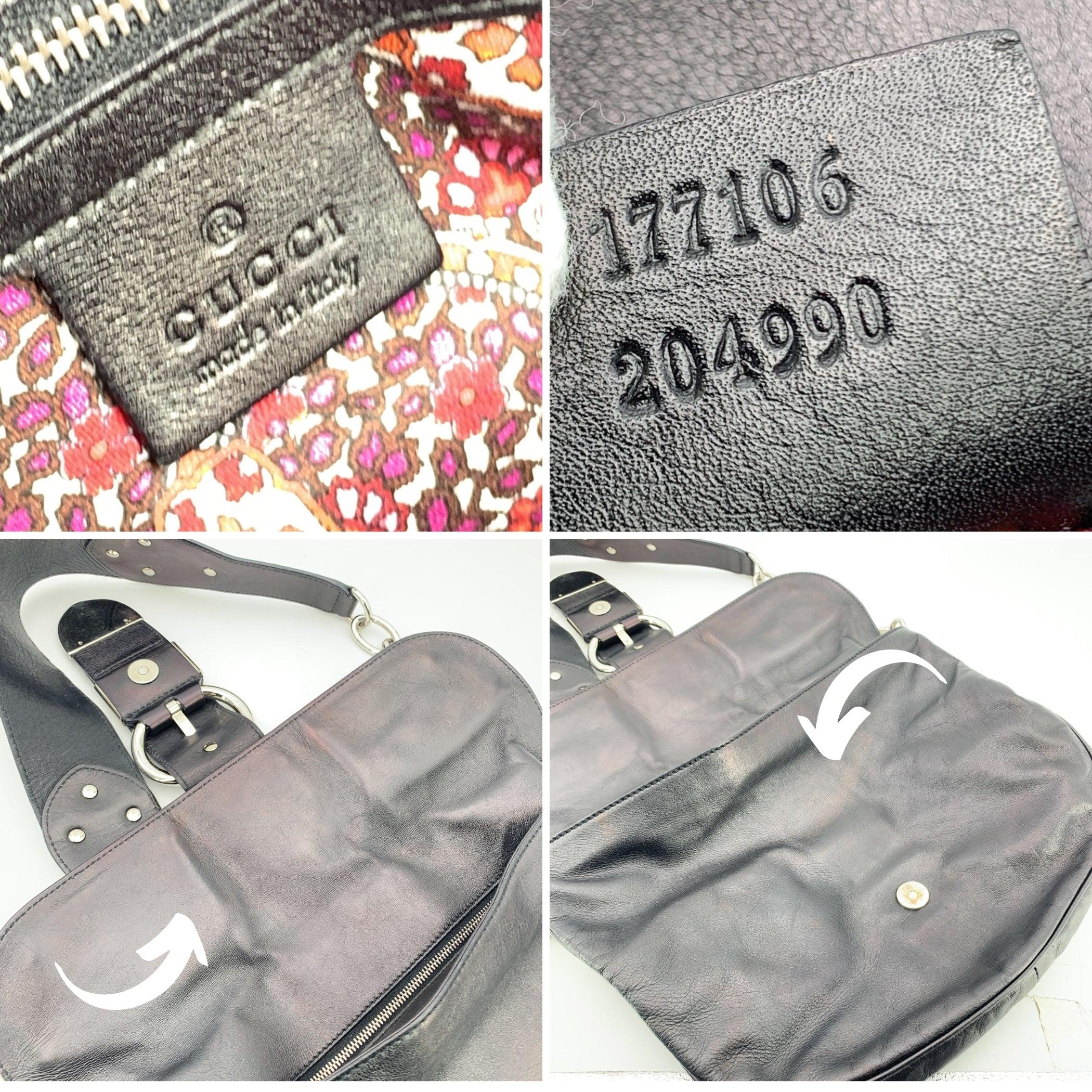 Gucci Black Leather Chrome Medium Romy Shoulder Bag 2