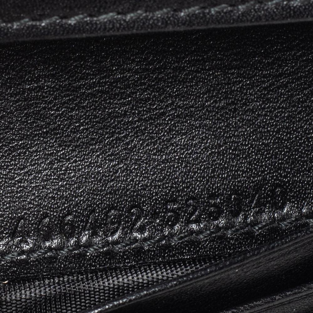 Gucci Black Leather Cicada GG Marmont Card Case 3