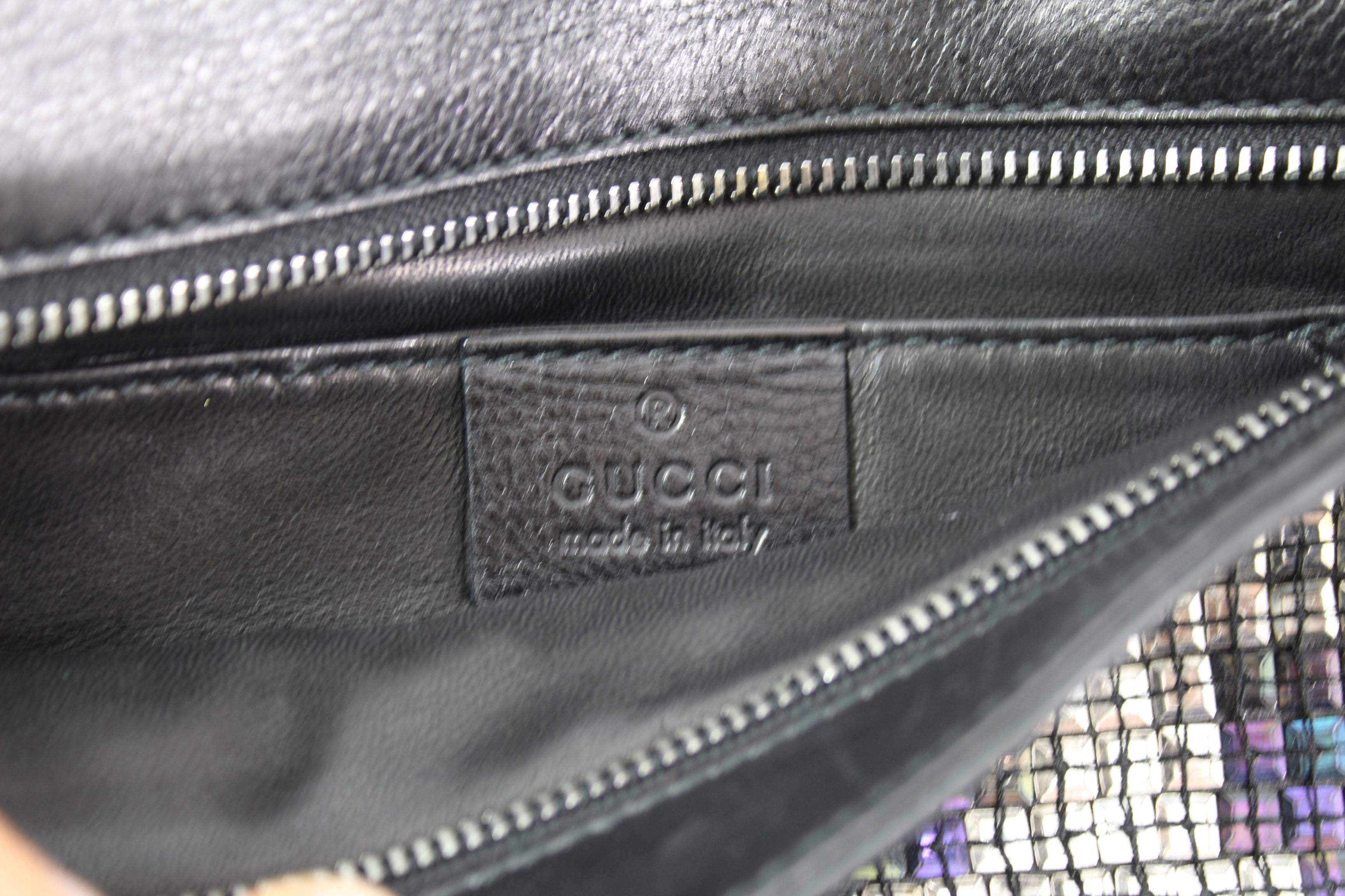 Gucci Black Leather Clutch In Excellent Condition In Paris, FR