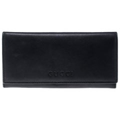 Gucci Black Leather Continental Wallet