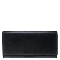 Gucci Black Leather Continental Wallet