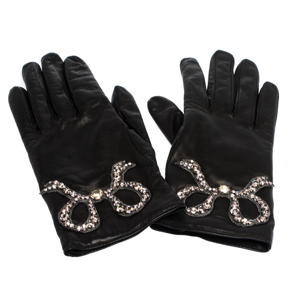gucci crystal gloves