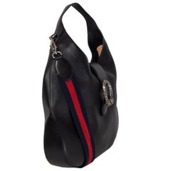GUCCI black leather DIONYSUS LARGE HOBO Shoulder Bag
