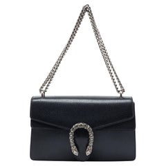 Gucci Black Leather Dionysus Shoulder Bag