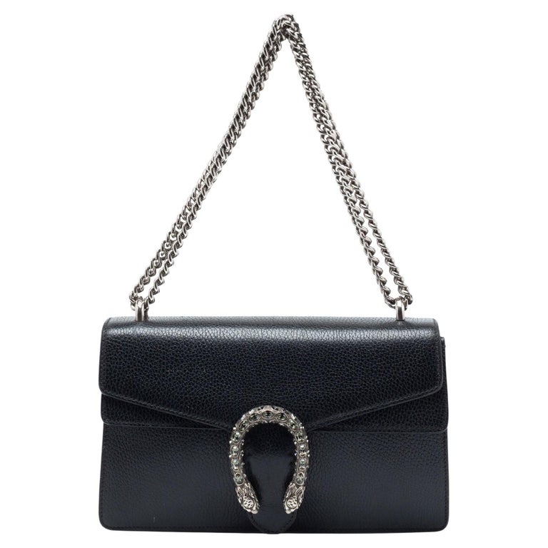 Gucci Black Leather Dionysus Shoulder Bag For Sale at 1stDibs