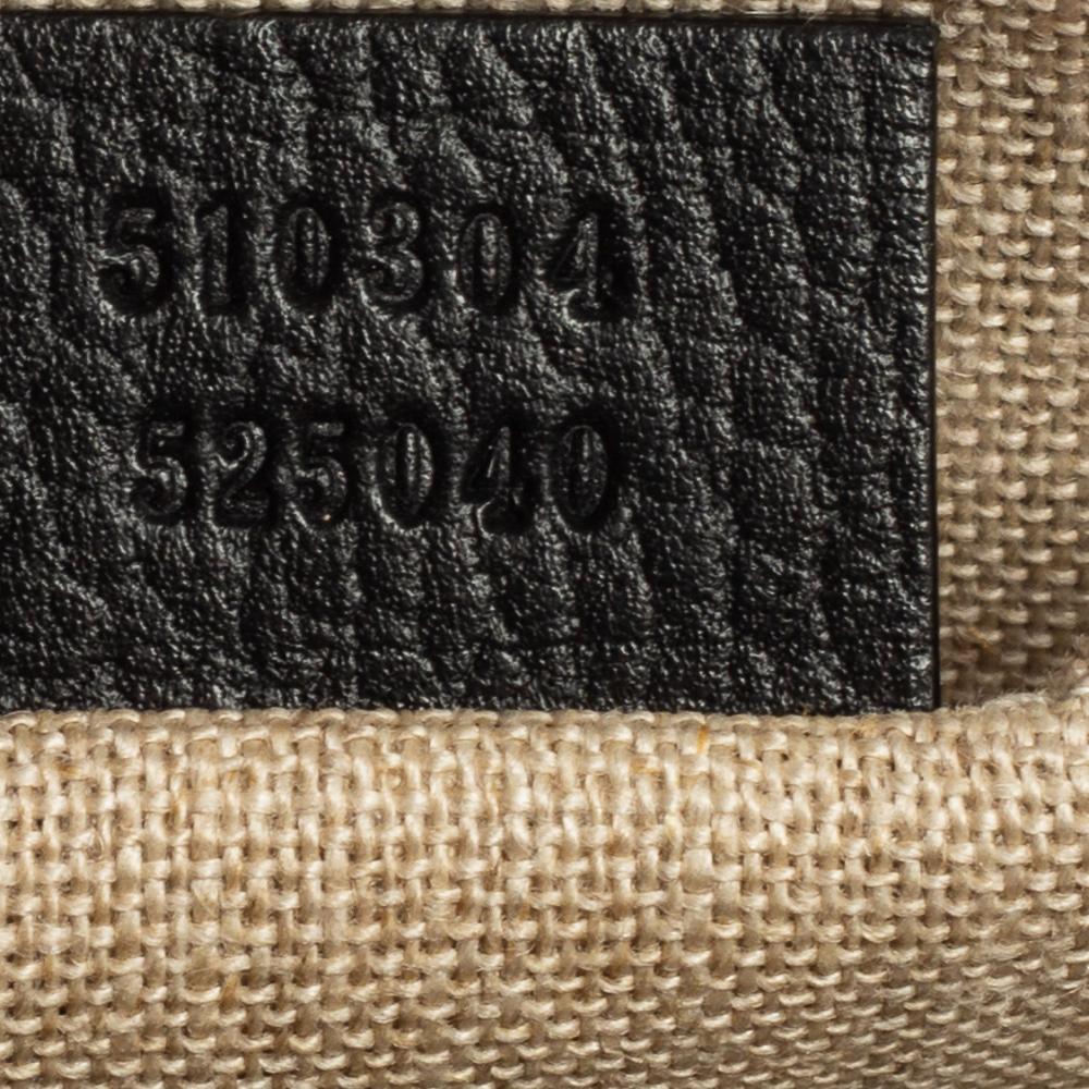 Gucci Black Leather Dollar Interlocking G Crossbody Bag In Good Condition In Dubai, Al Qouz 2