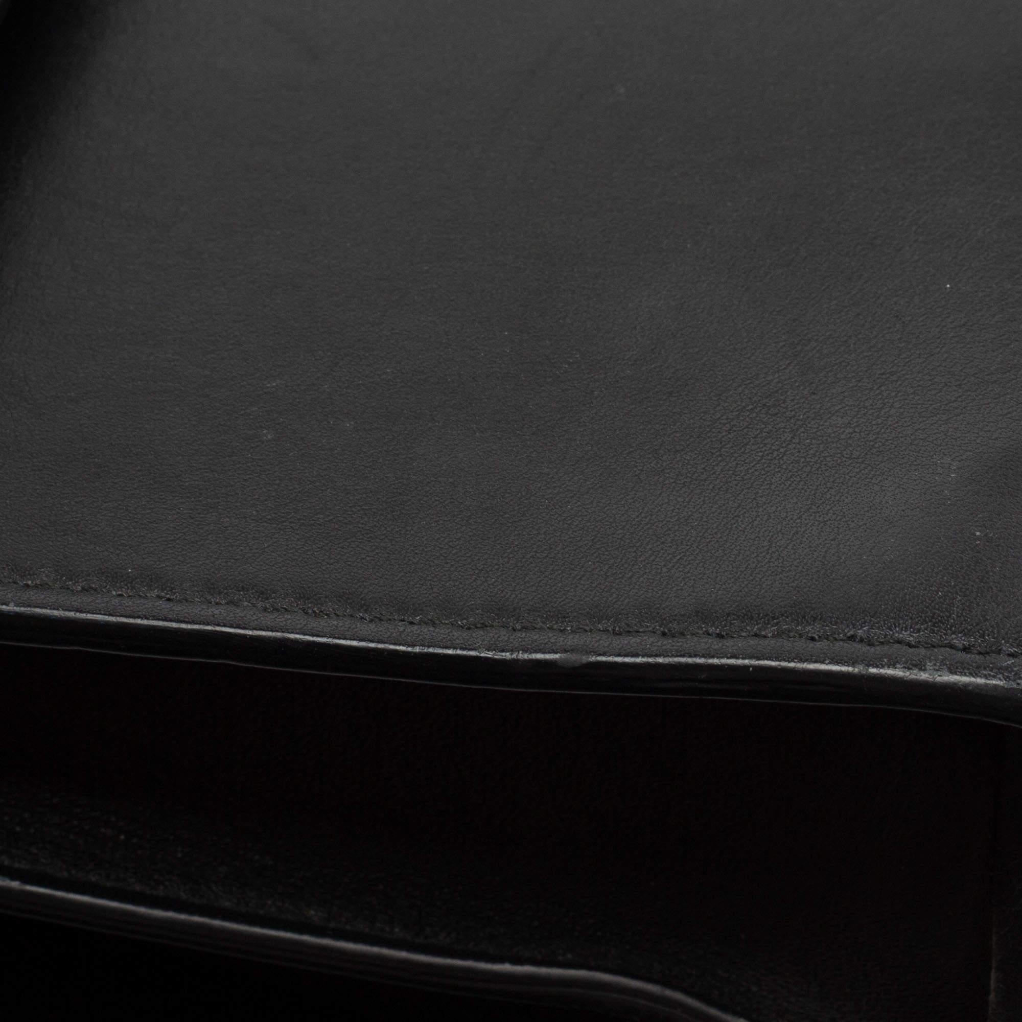 Gucci Black Leather Dollar Interlocking G Shoulder Bag 10