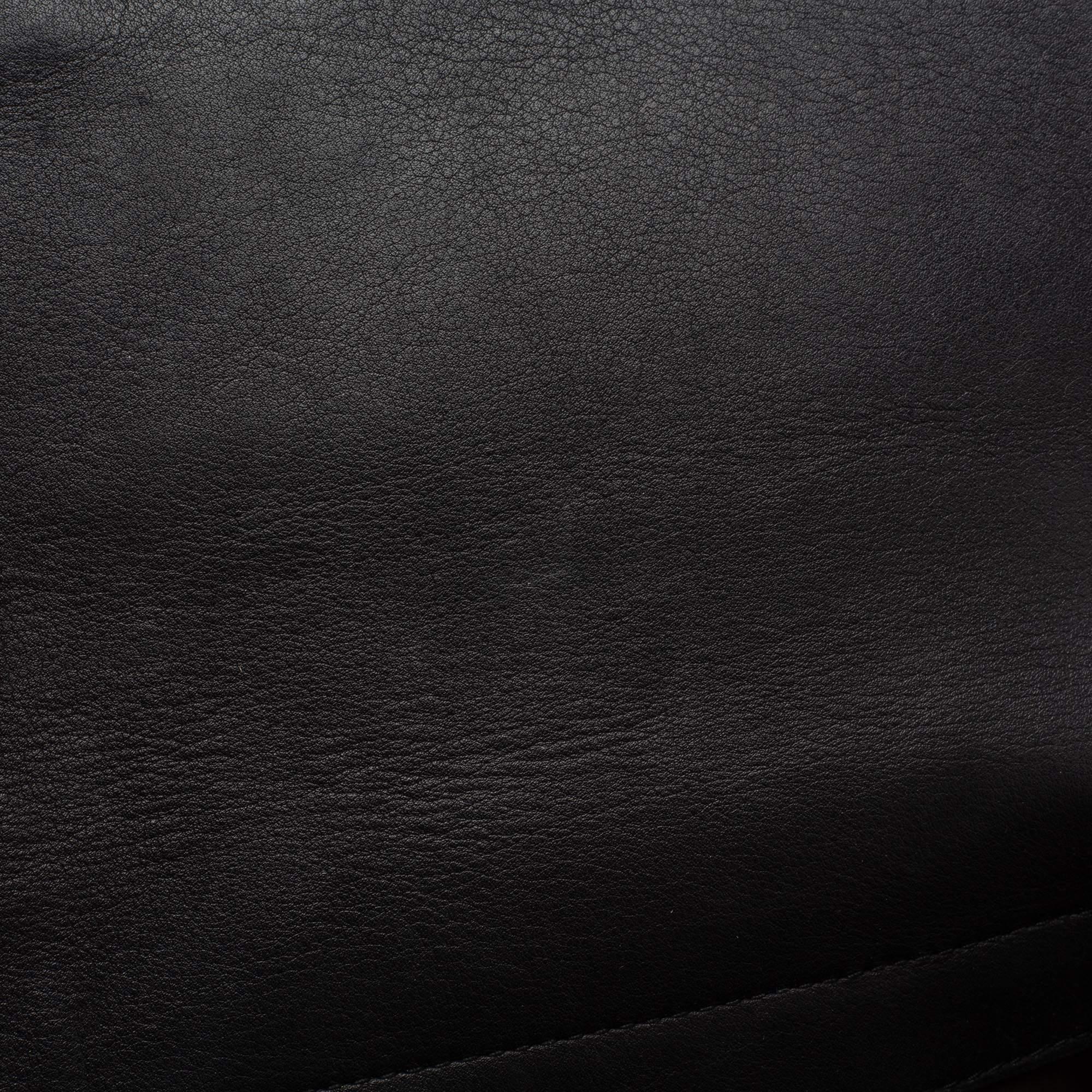 Gucci Black Leather Dollar Interlocking G Shoulder Bag 4