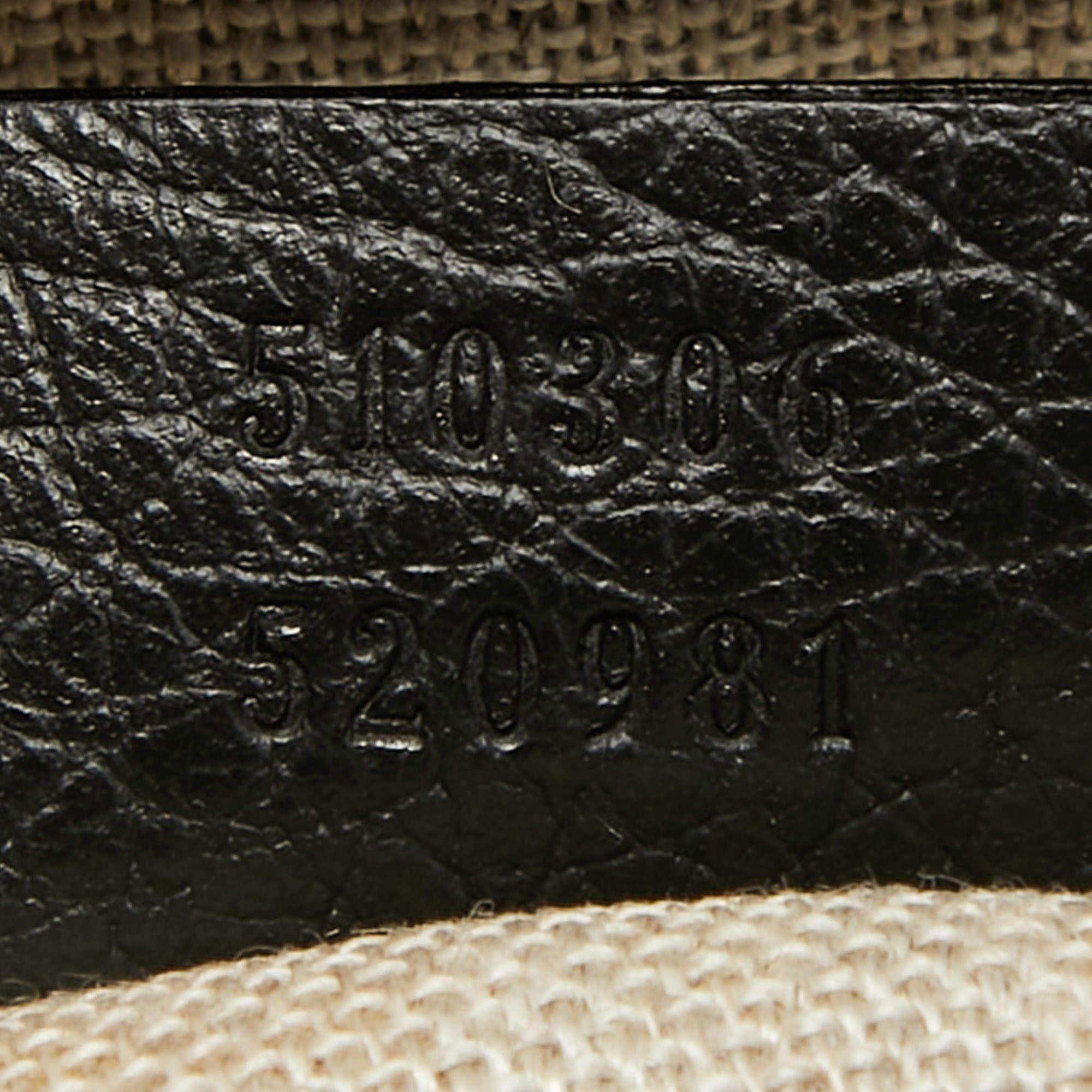 Gucci Black Leather Doller Interlocking G Top Handle Bag 4