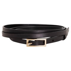 GUCCI black leather DOUBLE WRAP Skinny Belt 85 34
