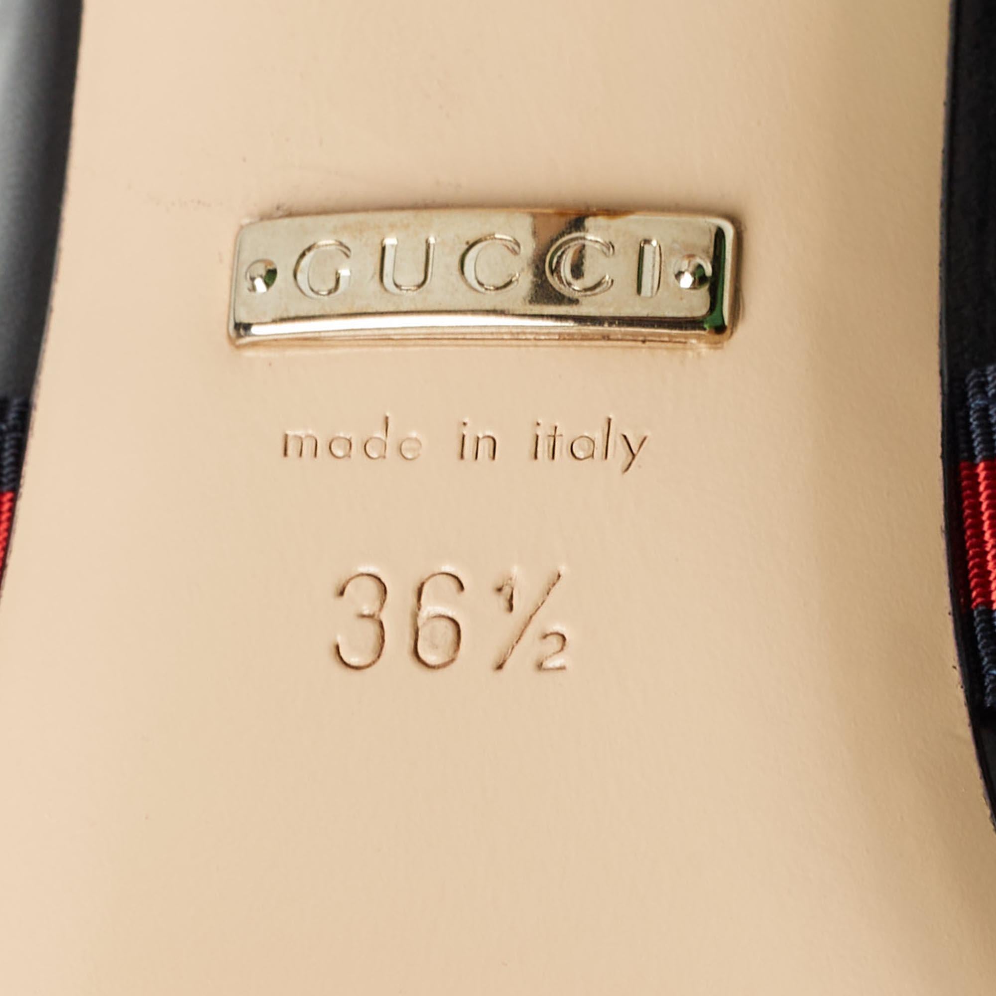 Gucci Black Leather Emma Mules Size 36.5 5