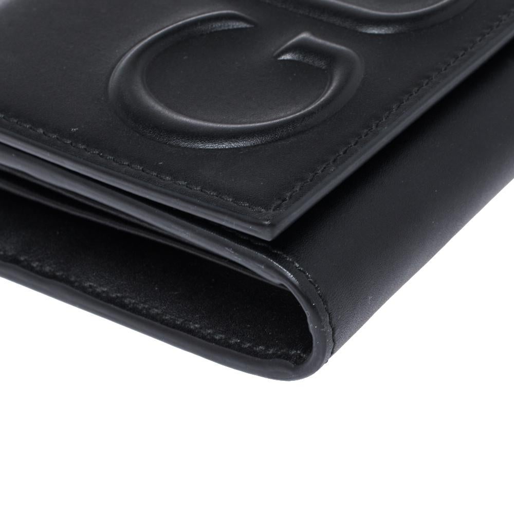 Gucci Black Leather Flap Continental Wallet 7