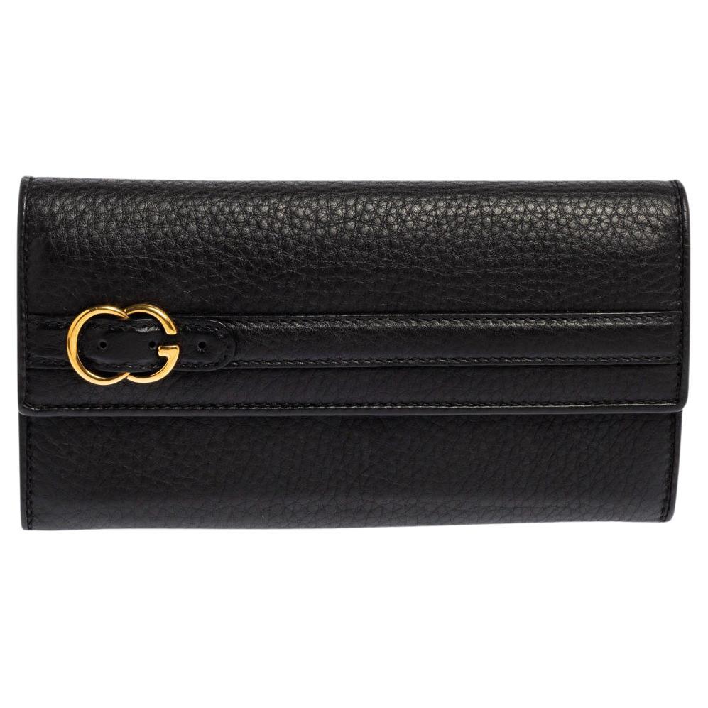 Womens Designer Gucci Pink Leather Crystal Embellished Wallet Purse