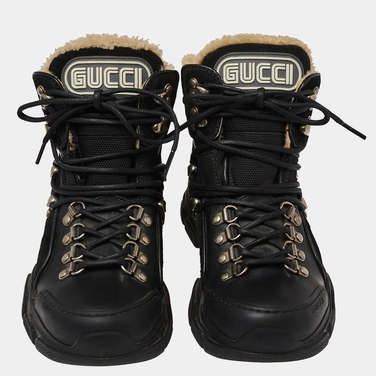 Gucci, Shoes, Gucci Flashtrek Logo Winter Boots Men Sz Gucci