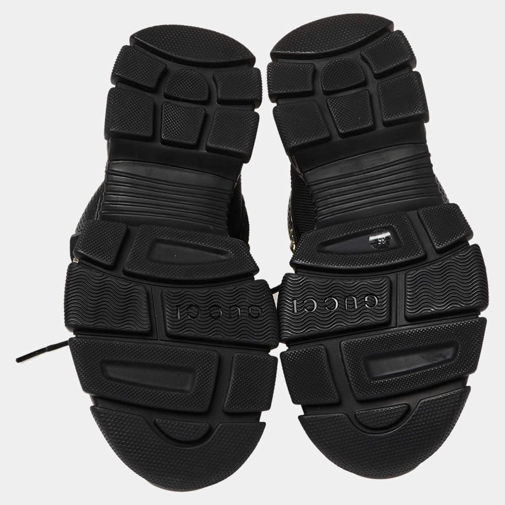 Gucci Black Leather Flashtrek Ankle Boots Size 35 1