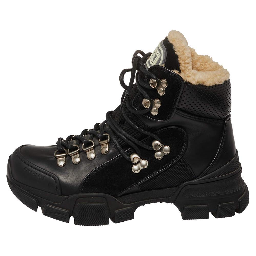 Gucci Black Leather Flashtrek Ankle Boots Size 35 at 1stDibs | gucci  flashtrek black, gucci inspired boots