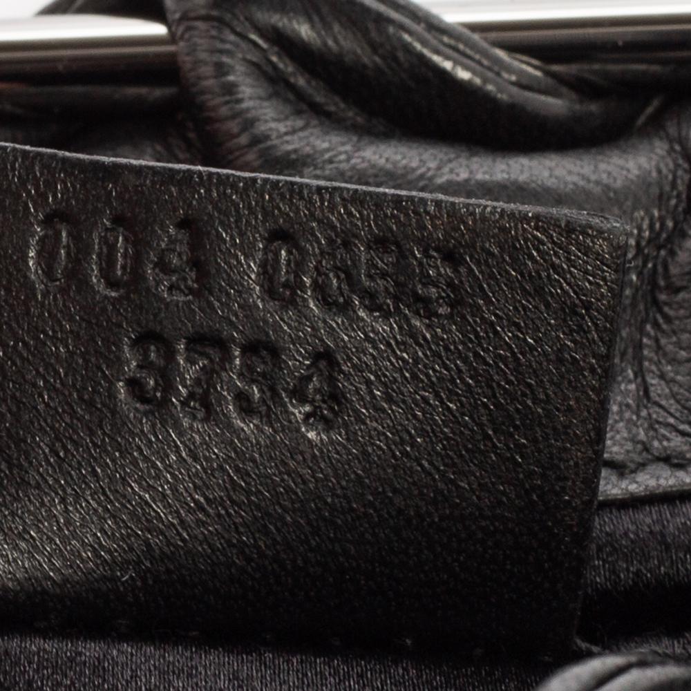 Gucci Black Leather Frame Clutch 2
