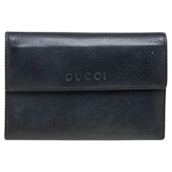 Portafoglio Trifold in pelle nera di Gucci