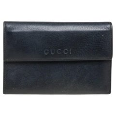 Portafoglio Trifold in pelle nera di Gucci