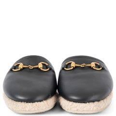 GUCCI black leather FRIA SHEARLING LINED Slippers Shoes 40.5 fit 40