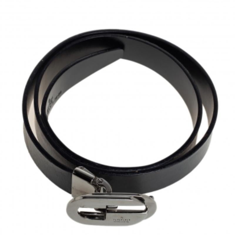 Gucci Black Leather G Buckle Belt 75CM For Sale 1