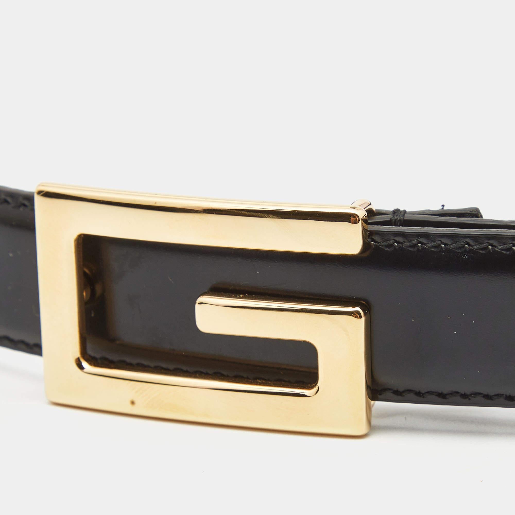 Add a sleek finish to your OOTD with this authentic Gucci men's belt. It is carefully crafted to last well and boost your style for a long time.

Includes: Original Dustbag