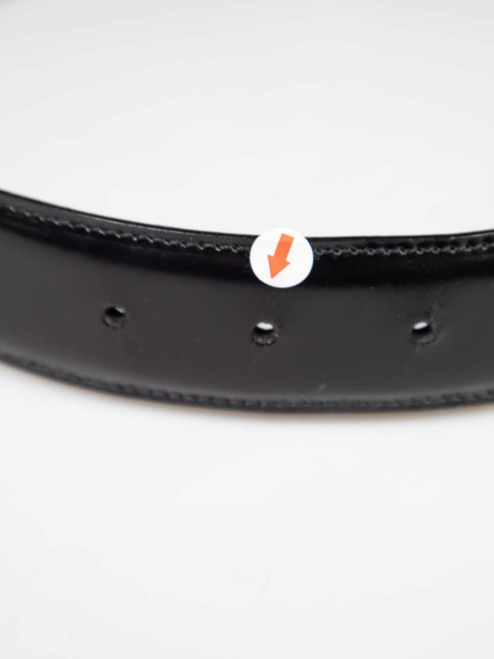 Gucci Black Leather G Buckle Belt For Sale 2