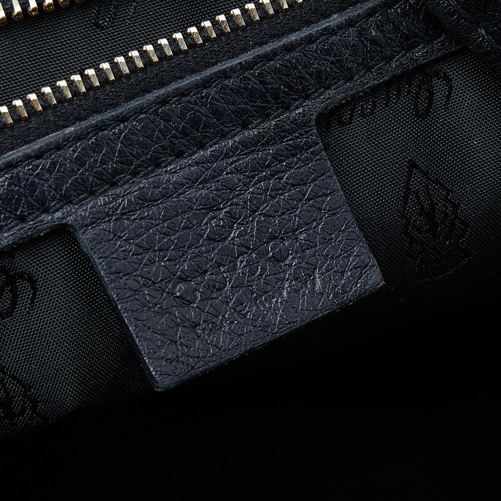Gucci Black Leather GG Guccissima Shoulder Bag 2