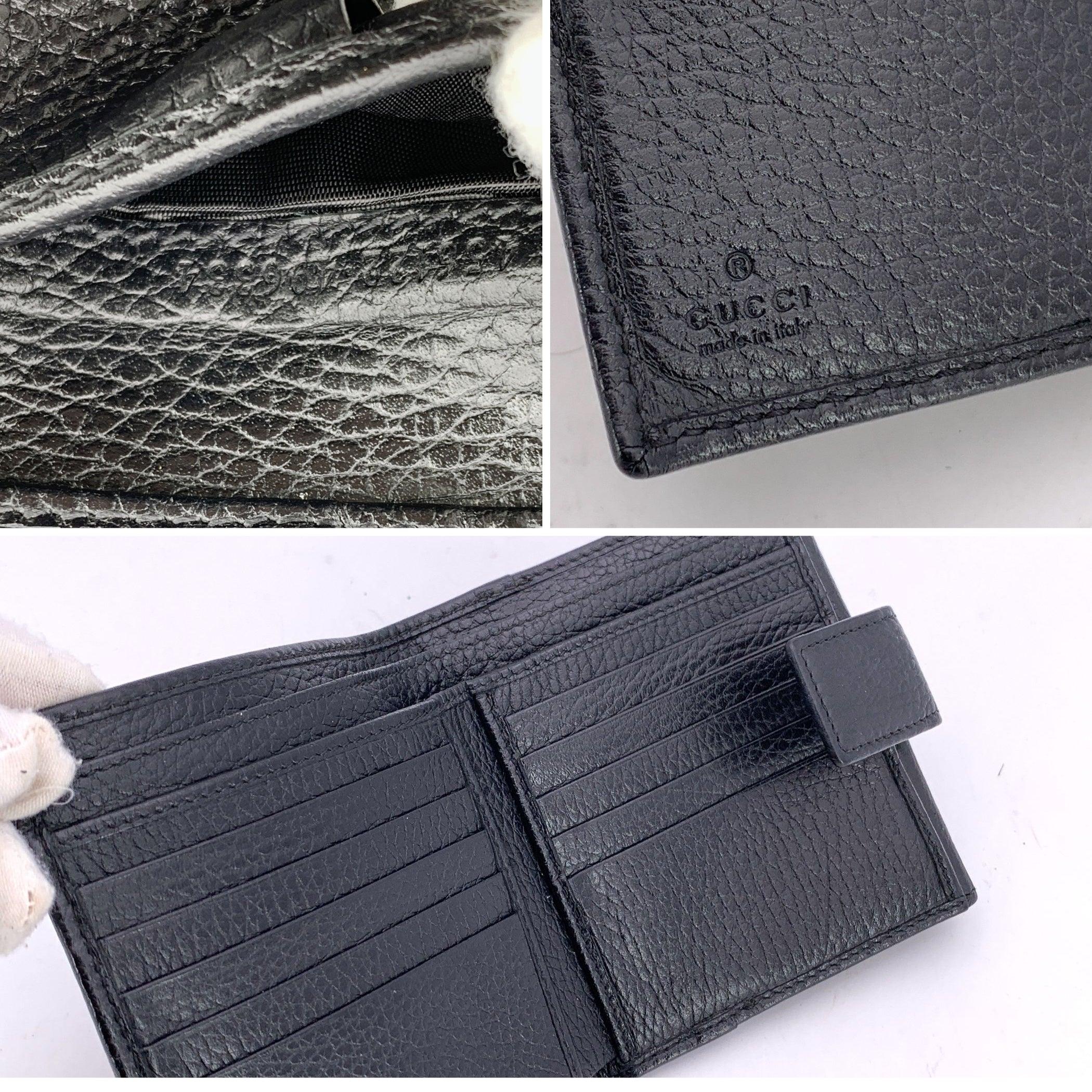 Portafoglio compatto GG in pelle nera di Gucci In condizioni ottime in vendita a Rome, Rome