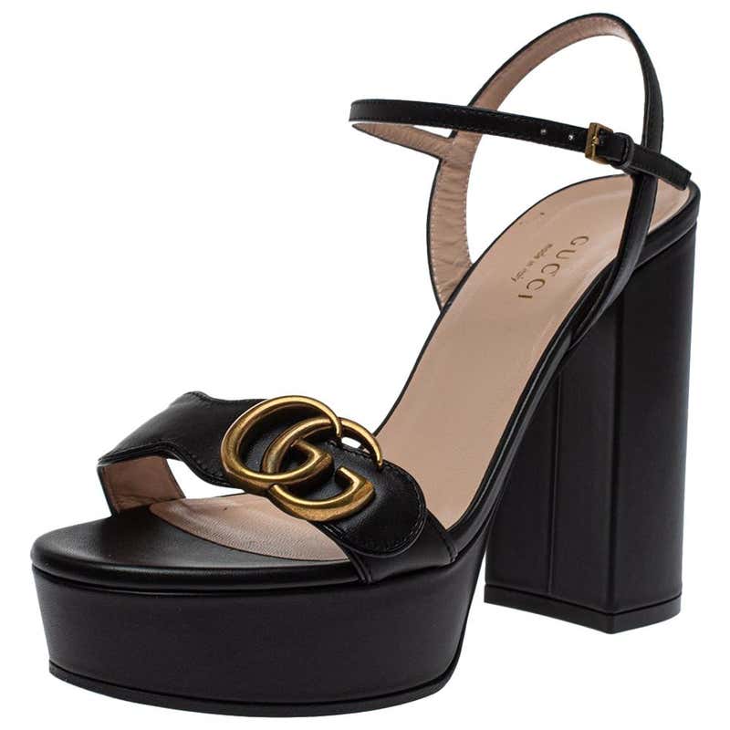 Gucci Marmont Gg Ankle Strap Sandals - For Sale on 1stDibs