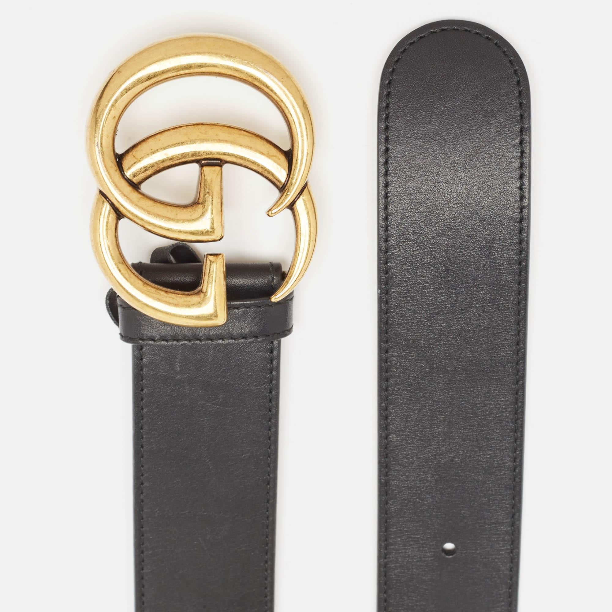 A classic add on to your collection of belts is this designer piece. Cut to a convenient length  the belt has a smooth finish and a sturdy built. It will continually complement your style.