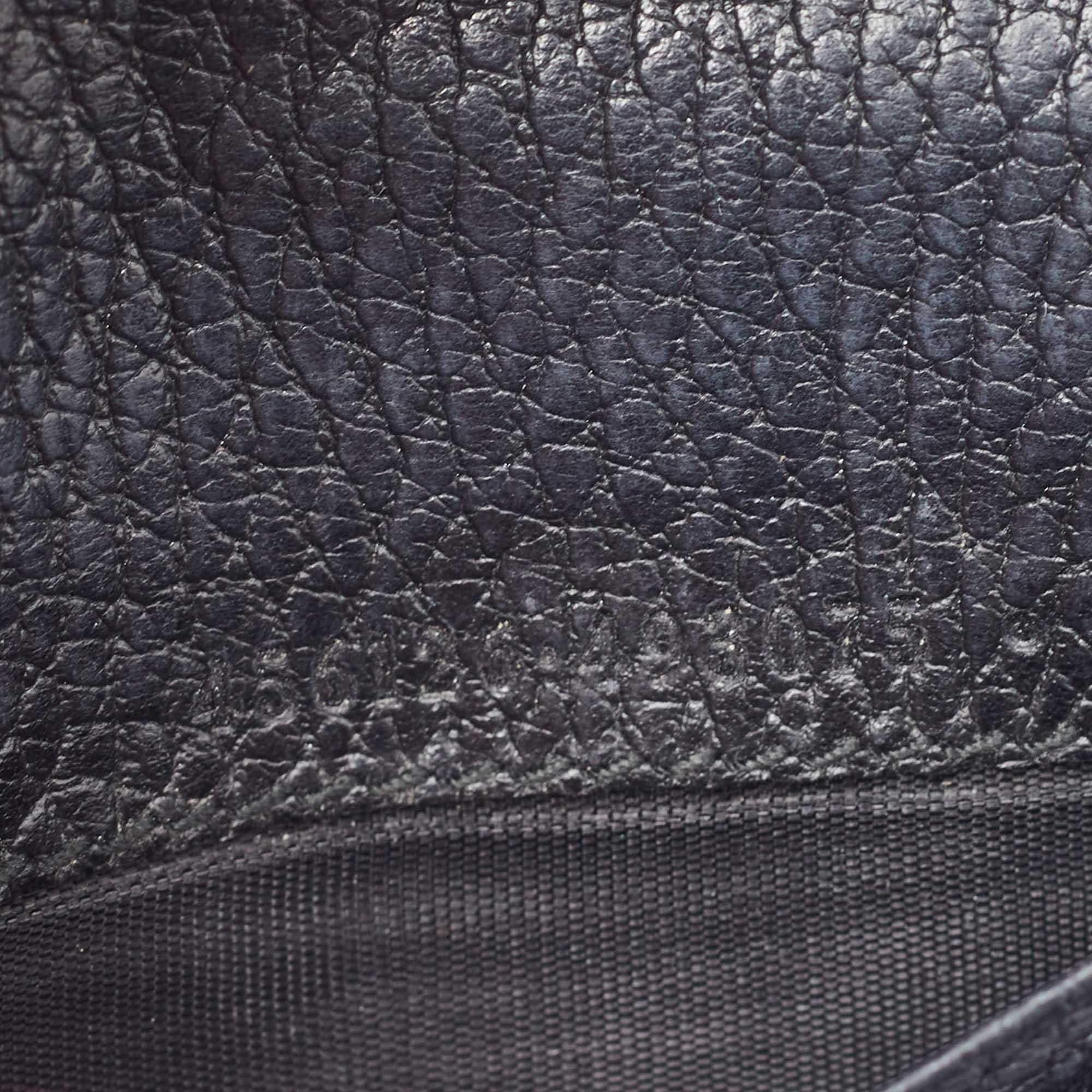 Gucci Black Leather GG Marmont Flap Card Case 6