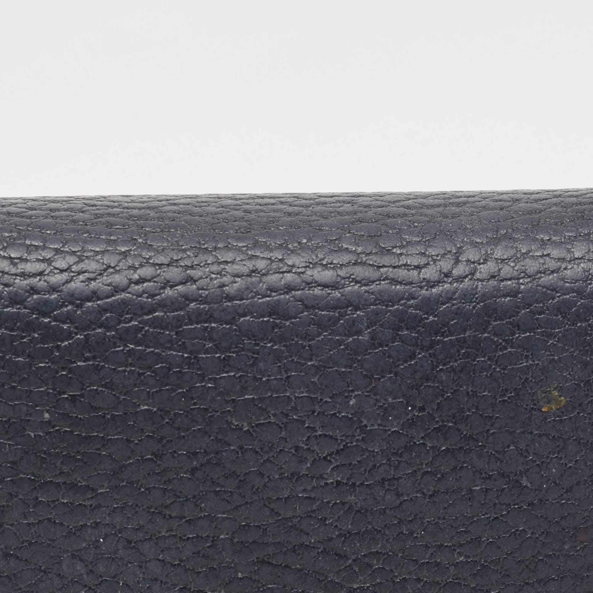 Gucci Black Leather GG Marmont Flap Card Case 2