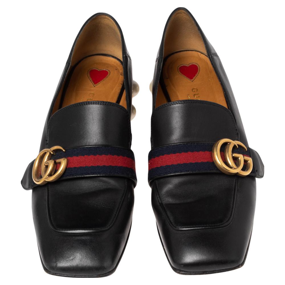 gucci heel loafers