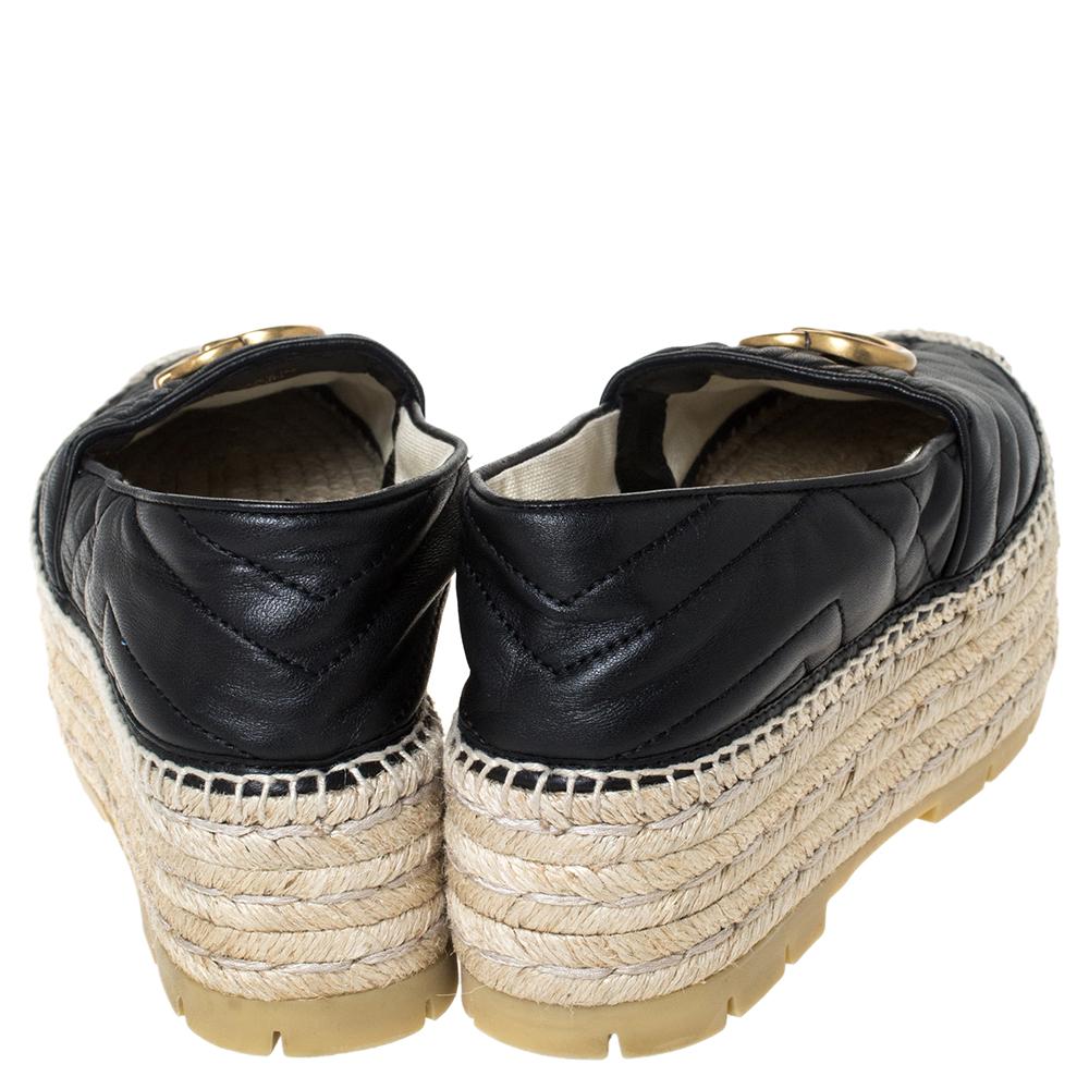 gucci marmont platform espadrilles