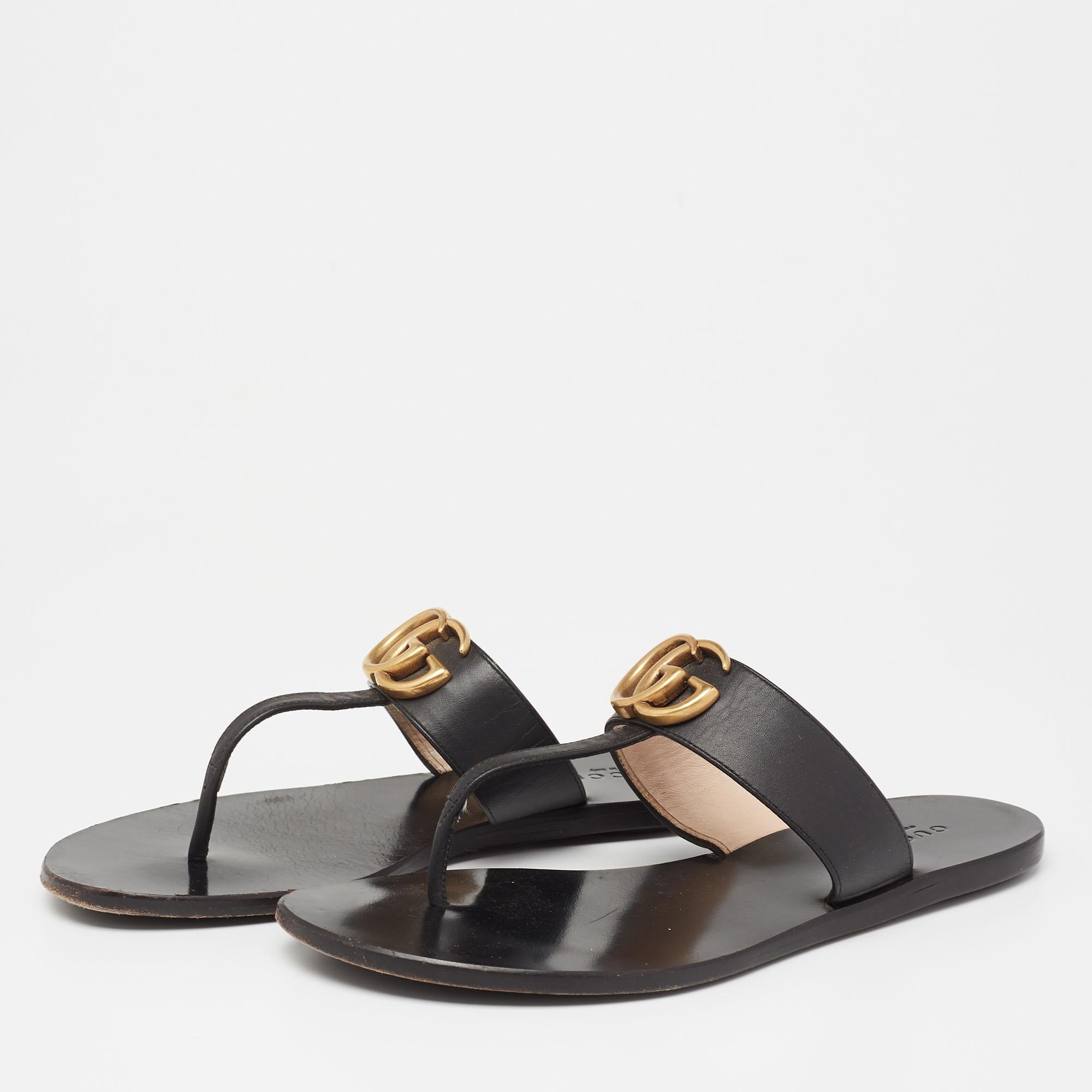 Gucci marmont thong sandals sale store