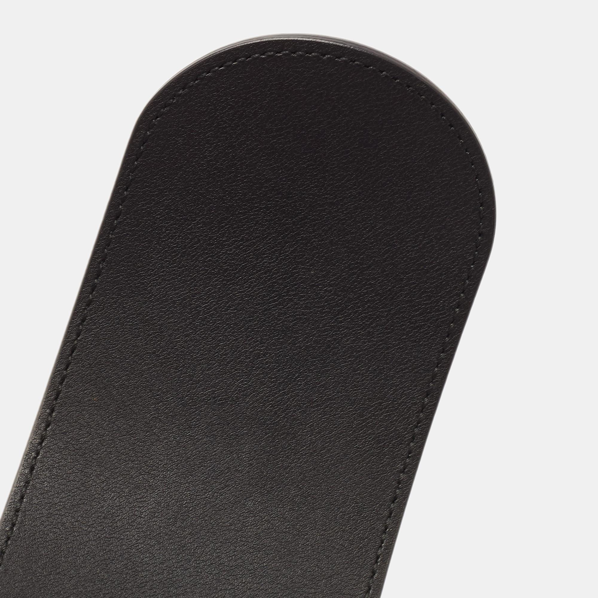 Gucci Black Leather GG Marmont Waist Belt 65CM 1