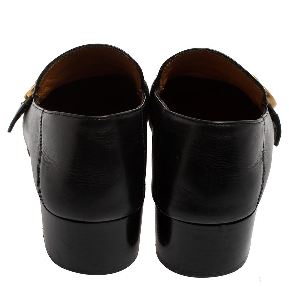 Women's Gucci Black Leather GG Marmont Web Pumps Size 37.5