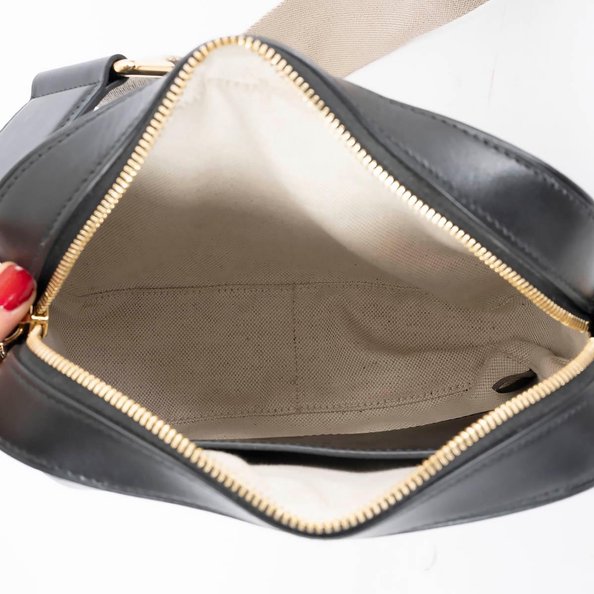 GUCCI black leather GG MATELASSE SMALL Shoulder Bag 1