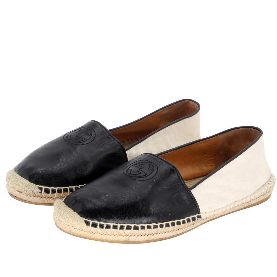 gucci black leather espadrilles