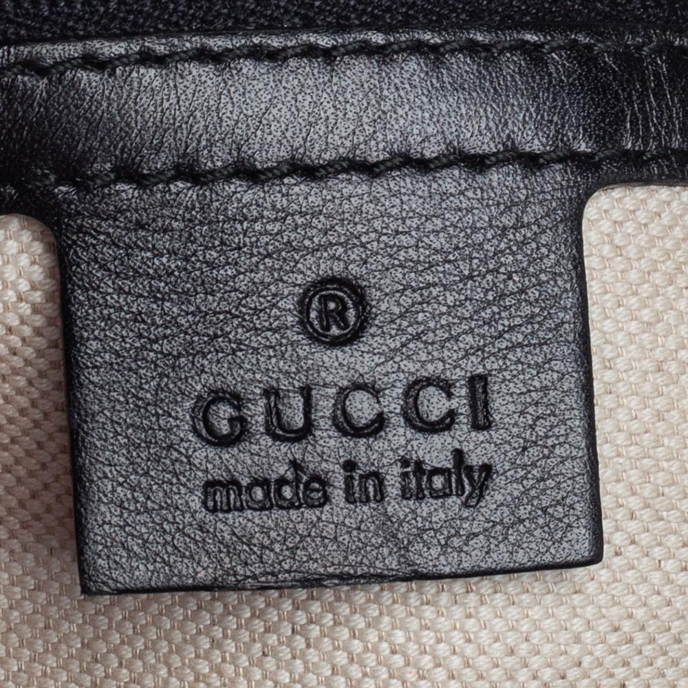 Gucci Black Leather GG Running Hobo 1