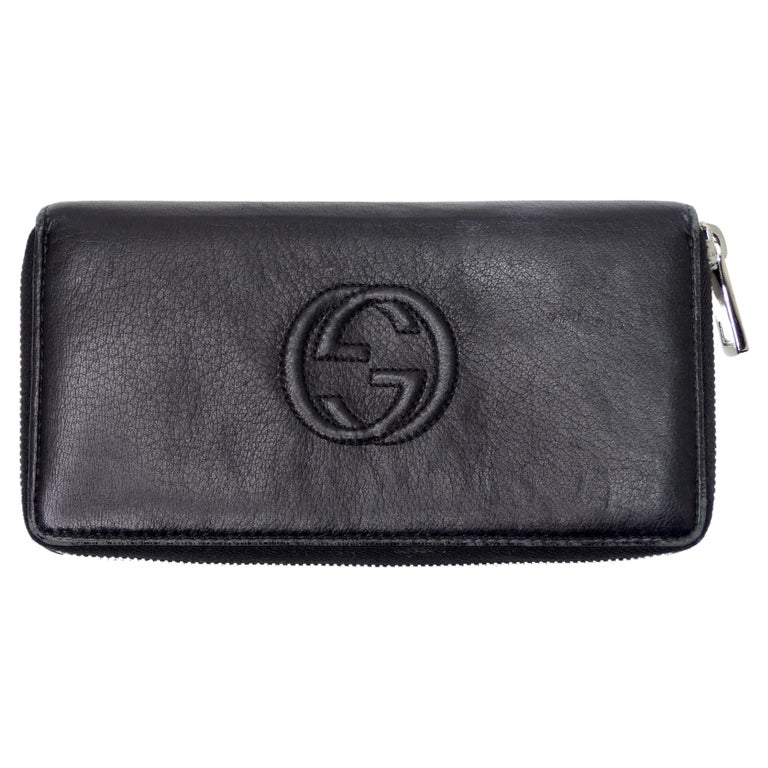 Gucci GG Soho Portemonnaie aus schwarzem Leder im Angebot bei 1stDibs